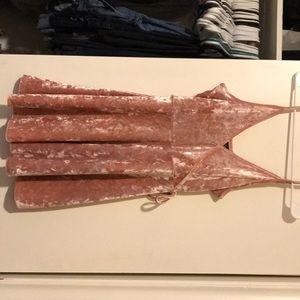 Pink suede dress